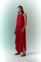 L148GPP2 PANTALON DE LINO CON TAJOS