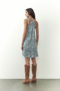 L152GDM2 VESTIDO ESCOTE HALTER ESTAMPADO C/ VOLADO