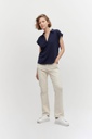 L150GTH5 REMERA ESCOTE EN V CON CUELLO CAMISERO