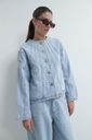 L155GOJ5 CAMPERA DE JEAN CON CORTES