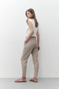 L157GPJ5 PANTALON PIJAMA DE LINO CON VIVO METALIZADO