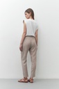 L157GPJ5 PANTALON PIJAMA DE LINO CON VIVO METALIZADO