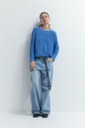 L155GKS7 SWEATER CINTA CON RUEDO CURVO