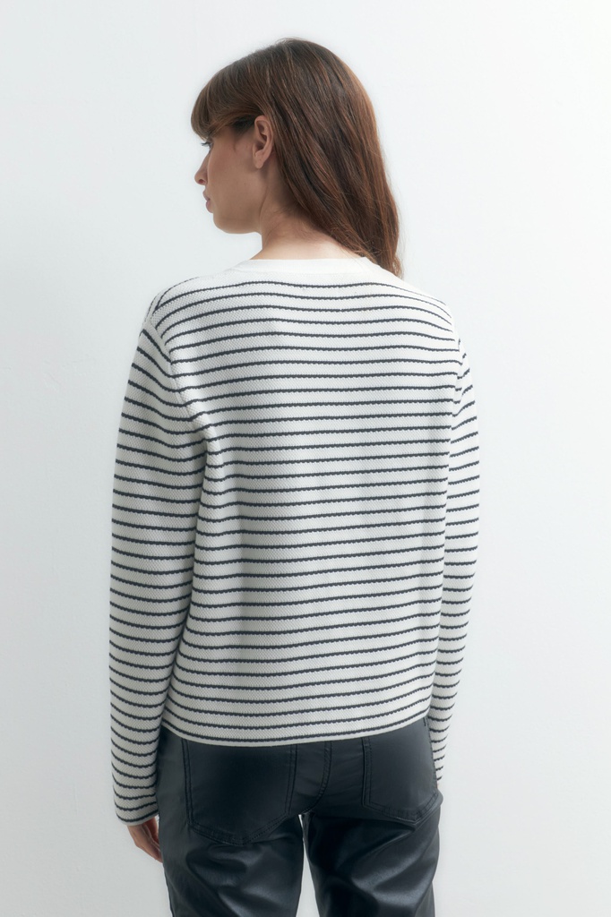 L155GKC6 CHAQUETA TEJIDA RAYADA