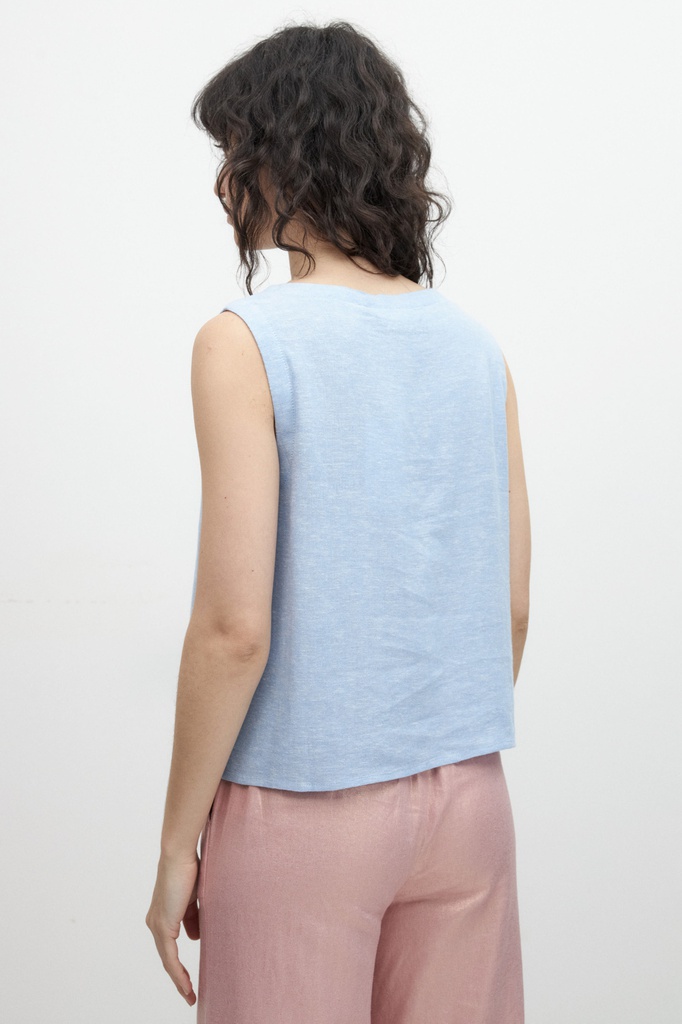 L157GBS6 BLUSA DE LINO