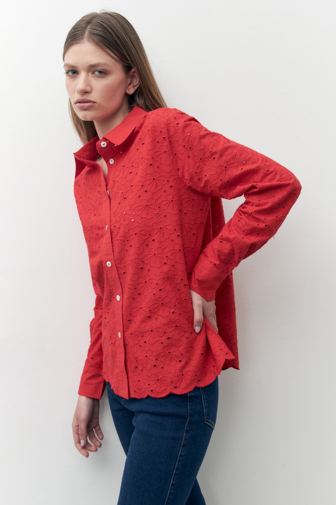 L157GBL4 CAMISA DE BRODERIE