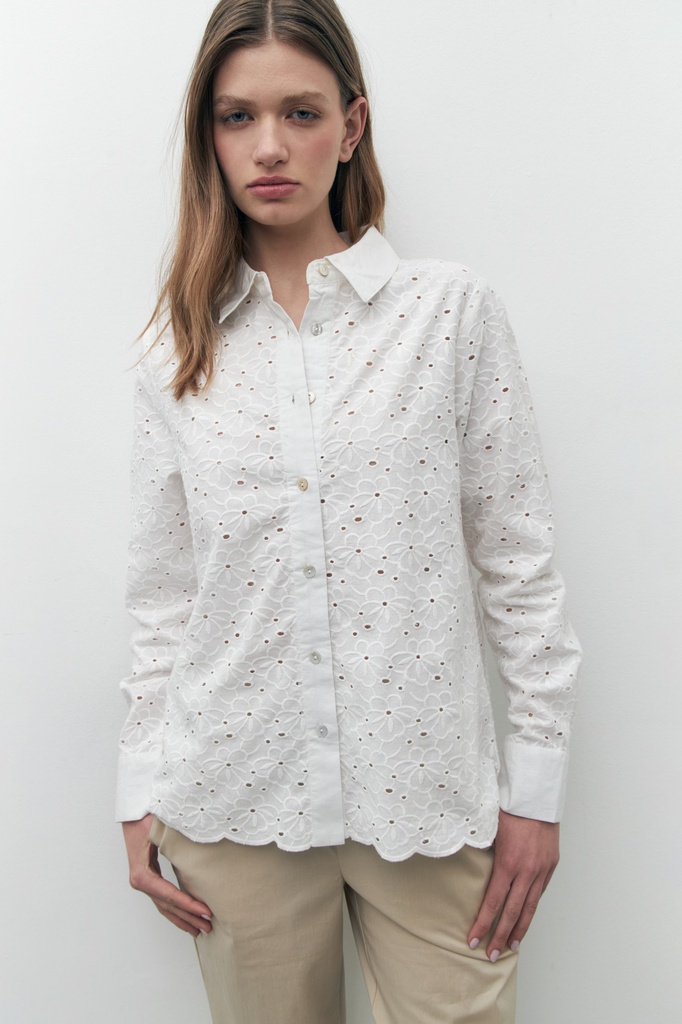 L157GBL4 CAMISA DE BRODERIE