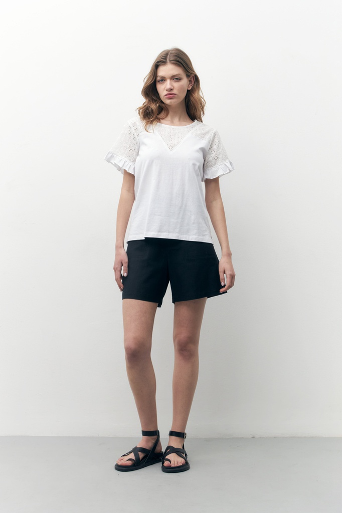 L157GTH2 REMERA COMBINADA CON BRODERIE