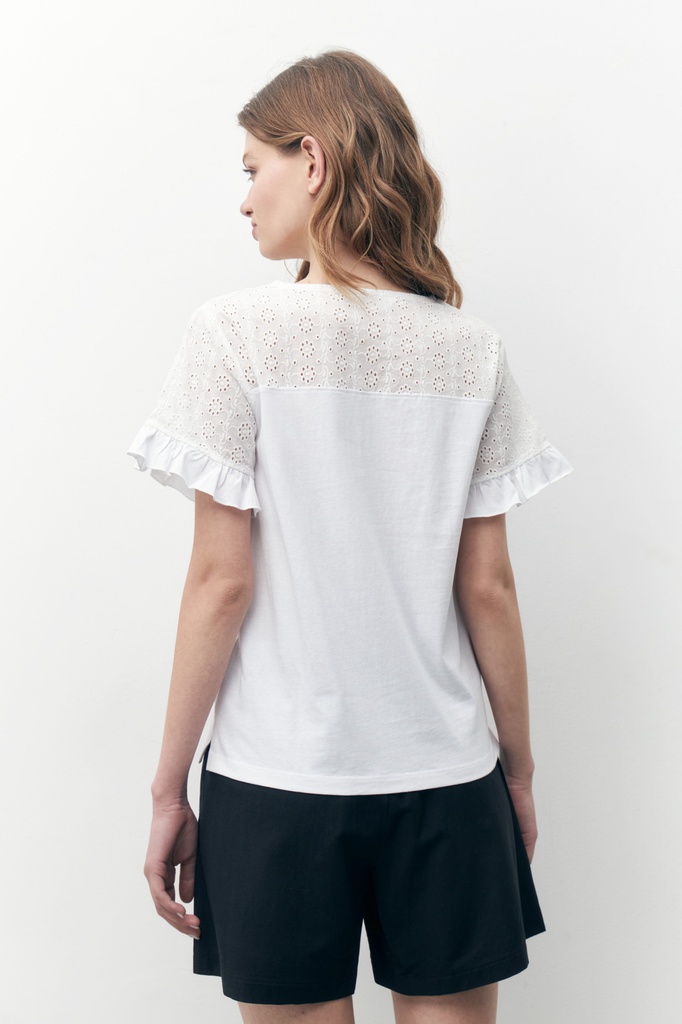 L157GTH2 REMERA COMBINADA CON BRODERIE