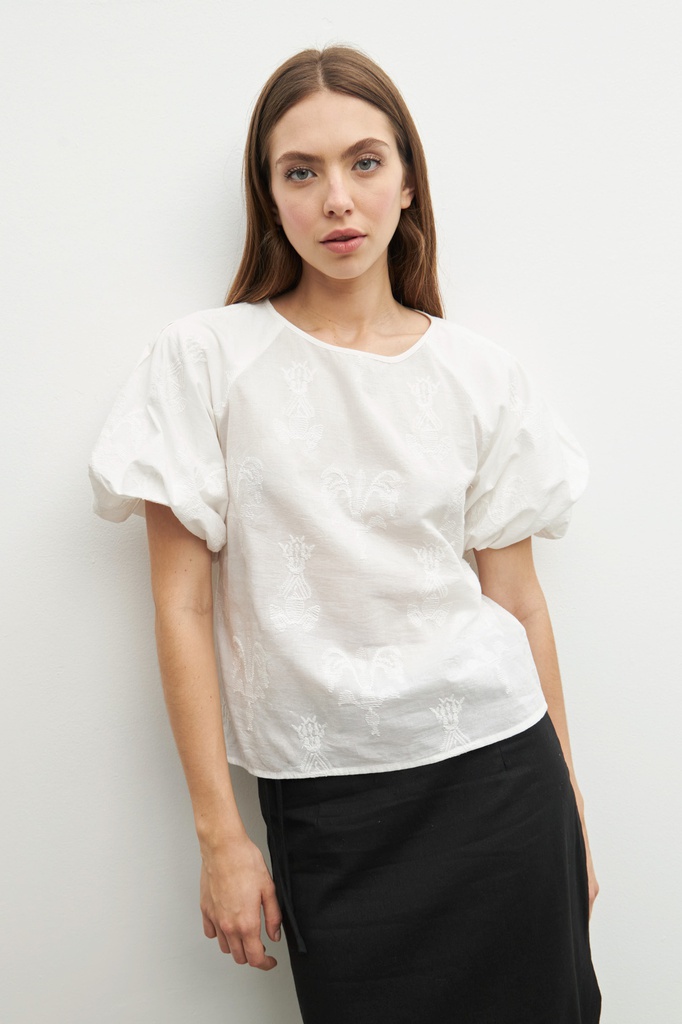 L158GBH5 BLUSA ROMANTICA MANGAS BALLOON