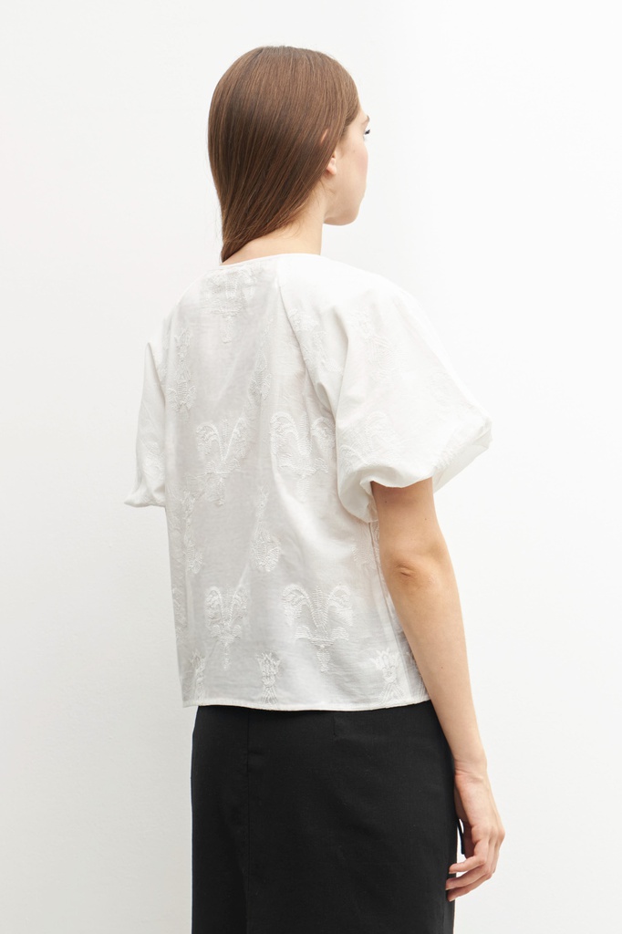 L158GBH5 BLUSA ROMANTICA MANGAS BALLOON