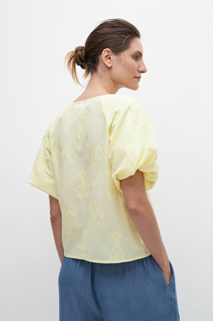 L158GBH5 BLUSA ROMANTICA MANGAS BALLOON