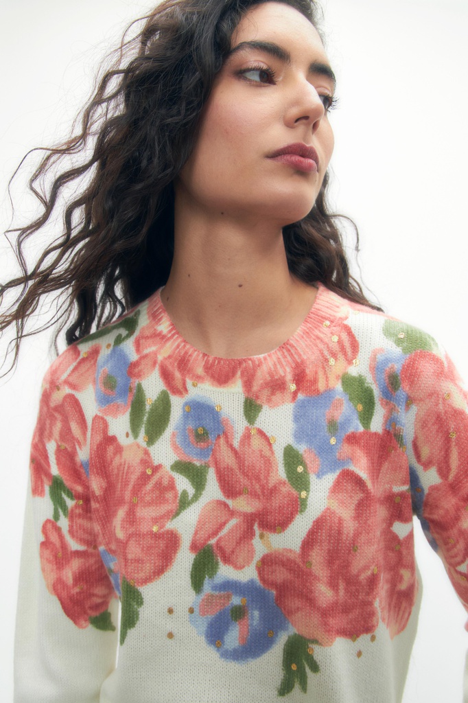 L153GKS1 SWEATER CON ESTAMPA FLORAL