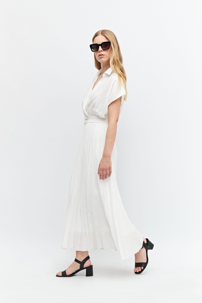 L158GDX10 VESTIDO CON FALDA PLISADA