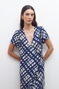L159GDX1 VESTIDO CRUZADO ESTAMPADO