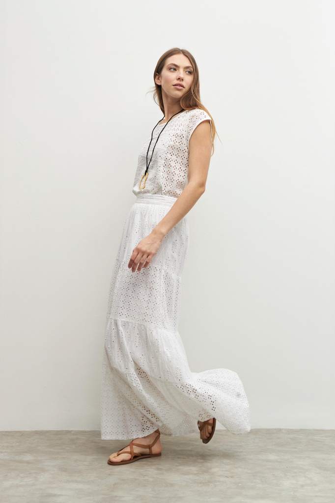 L158GSX1 MAXI FALDA BRODERIE