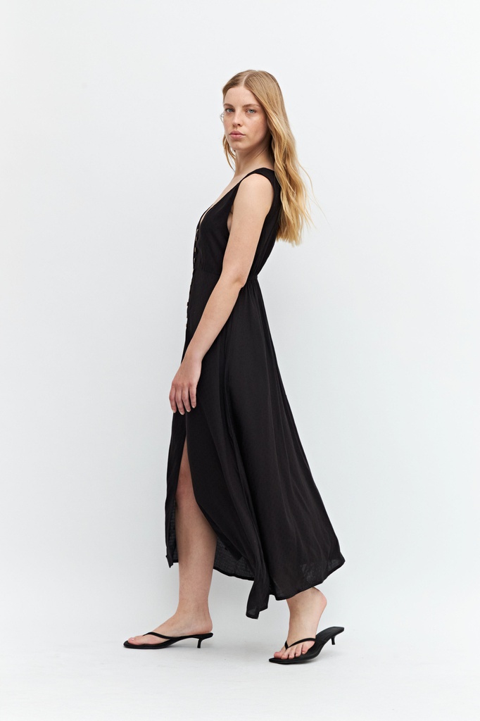 L158GDX8 MAXI VESTIDO CON BOTONES