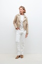 L160GOJ4 CHAQUETA BIKER ECO CUERO CON CORTES EN TUL