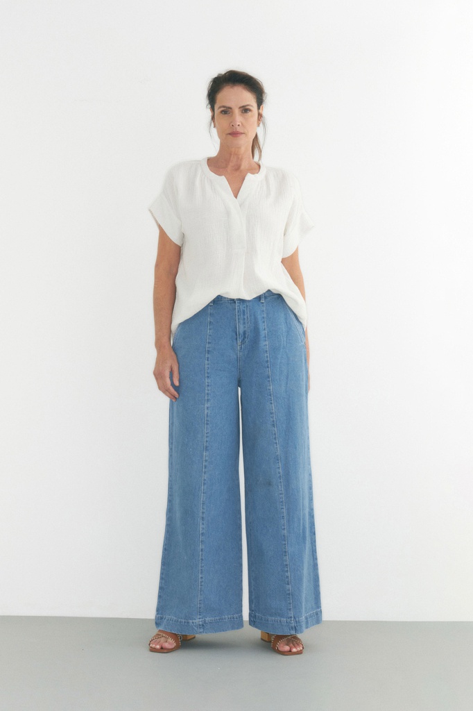 L147GBH5 BLUSA ESCOTE EN V OVERSIZE