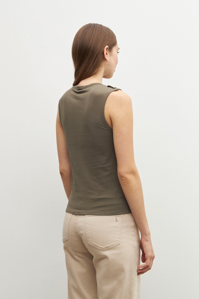 L158GTS2 MUSCULOSA CON BOTONES EN HOMBROS