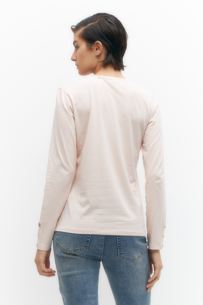 L150GTL2 REMERA ESCOTE BASE CON BOTONES EN PUÑOS