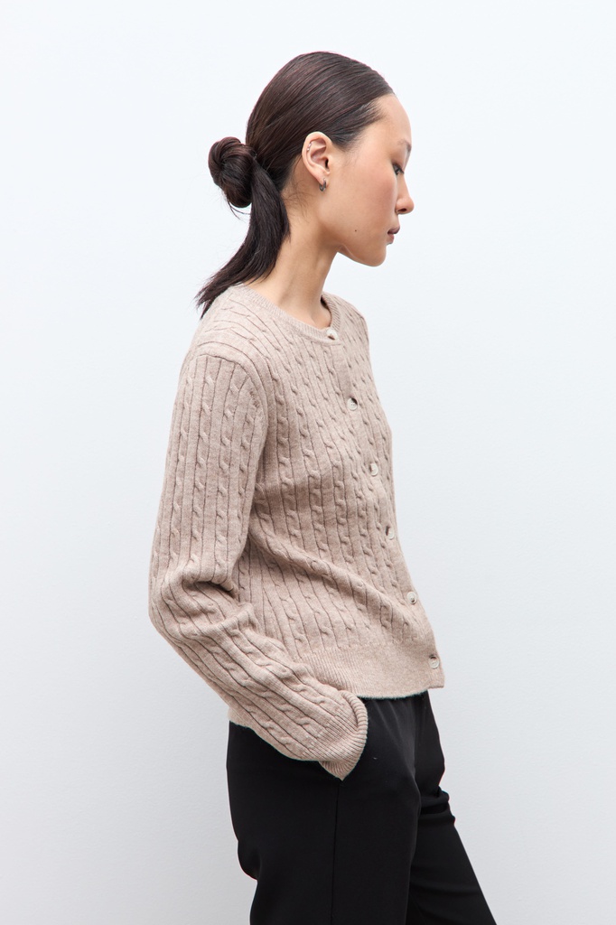 L171GKC2 CARDIGAN ABOTONADO CON ESTRUCTURAS