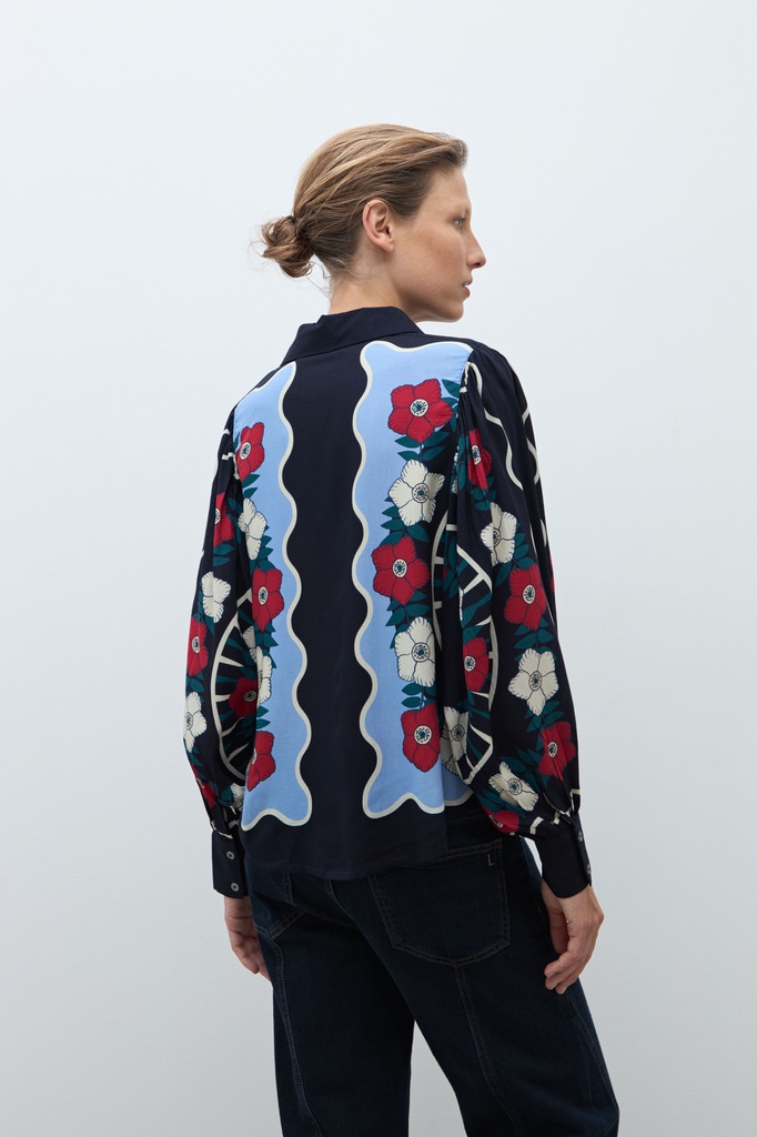 L170GBL17 CAMISA ESTAMPA FLORAL NATIVA