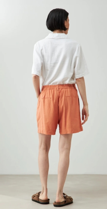 L168GPH6 SHORT DE LINO CON PINZAS