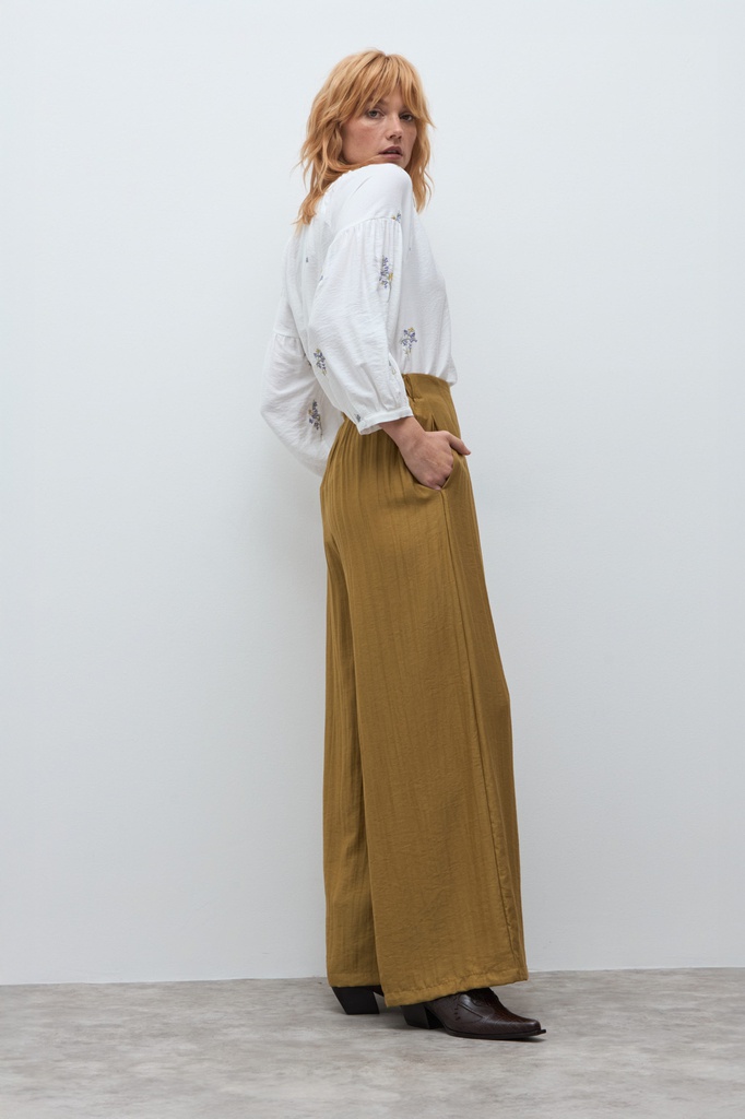 L172GPP11 PANTALON WIDE LEG PINZADO