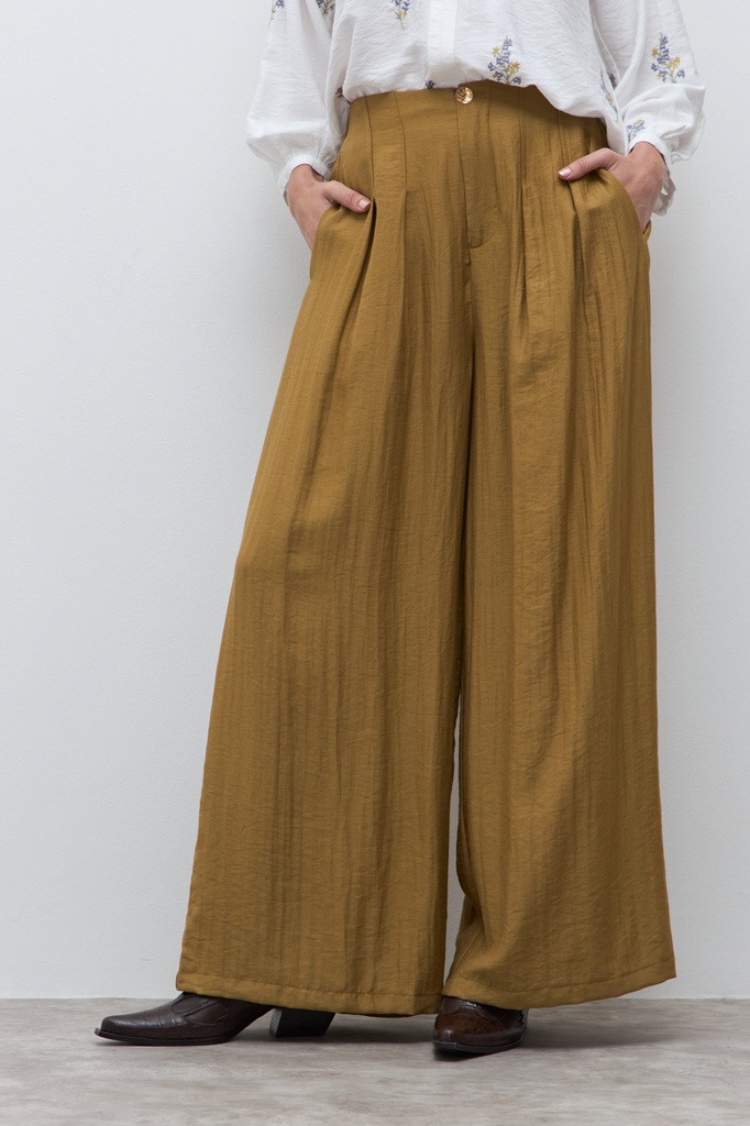 L172GPP11 PANTALON WIDE LEG PINZADO