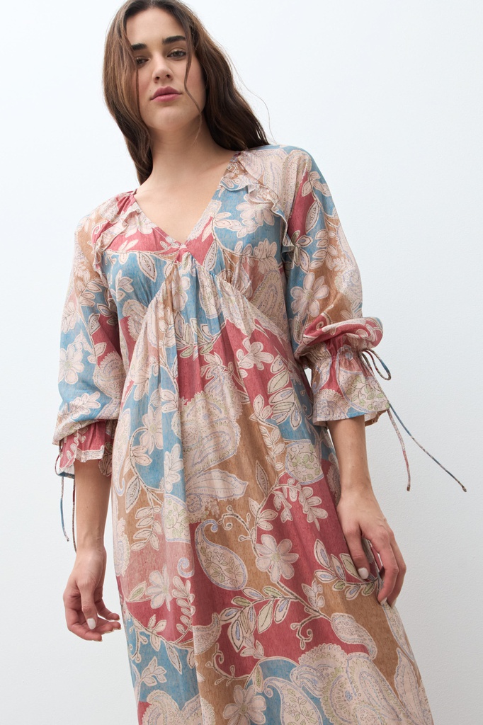 L170GDX4 VESTIDO BOHO ESTAMPADO