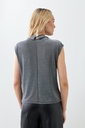 L165GBS3 BLUSA LUREX CON TABLAS EN HOMBRO