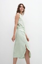 L158GBS4 BLUSA DE LINO LAZOS LATERALES