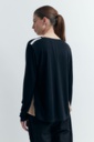 L155GBL8 BLUSA ESCOTE EN V BICOLOR