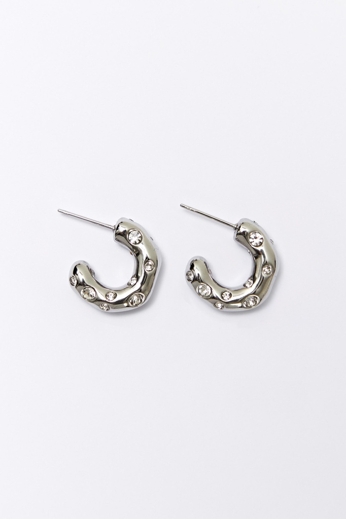 L165AJE3 AROS ACERO CON STRASSES