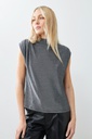 L165GBS3 BLUSA LUREX CON TABLAS EN HOMBRO