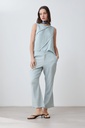 L167GBS7 BLUSA DE LINO CON EFECTO DESFLECADO