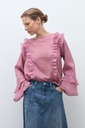 L170GBL1 BLUSA BOHO CON VOLADOS