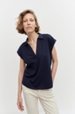 L150GTH5 REMERA ESCOTE EN V CON CUELLO CAMISERO