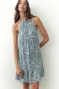 L152GDM2 VESTIDO ESCOTE HALTER ESTAMPADO C/ VOLADO