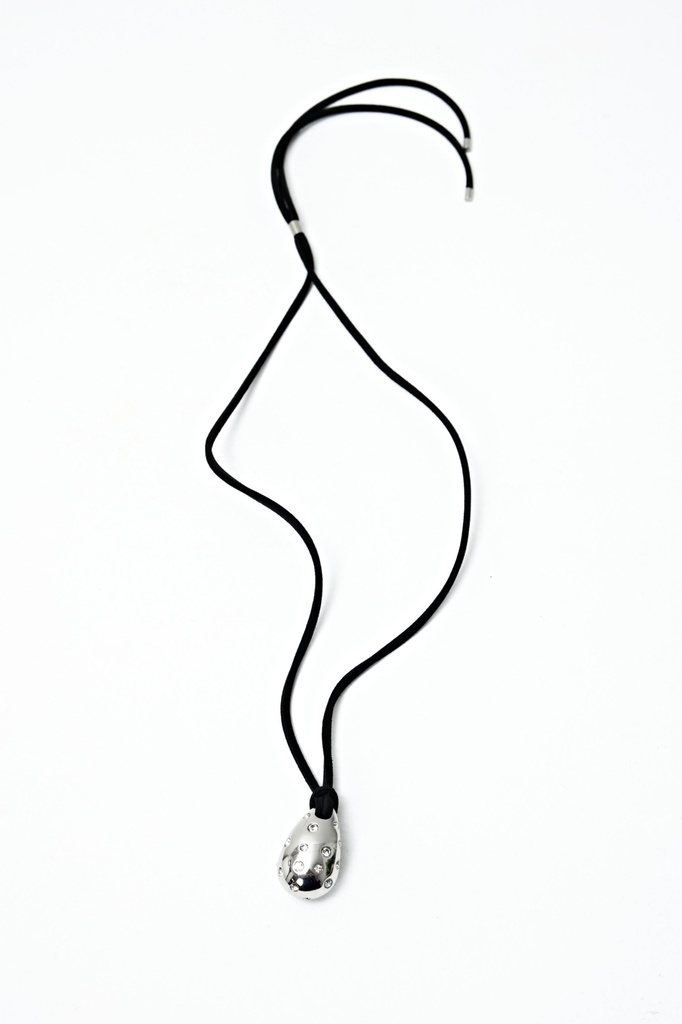 L155AJN1 COLLAR CON CORDON Y DIJE ACERO CON STRASS
