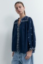 L155GBL9 BLUSA BOHO CON BORDADOS