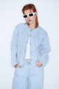 L155GOJ5 CAMPERA DE JEAN CON CORTES
