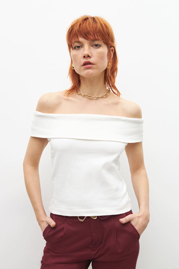 L155GTS1 TOP ESCOTE BARDOT