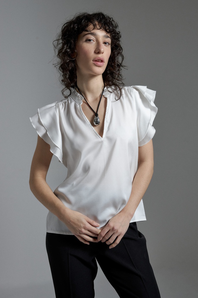 L156GBH7 BLUSA SATINADA