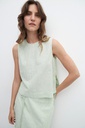 L158GBS4 BLUSA DE LINO LAZOS LATERALES