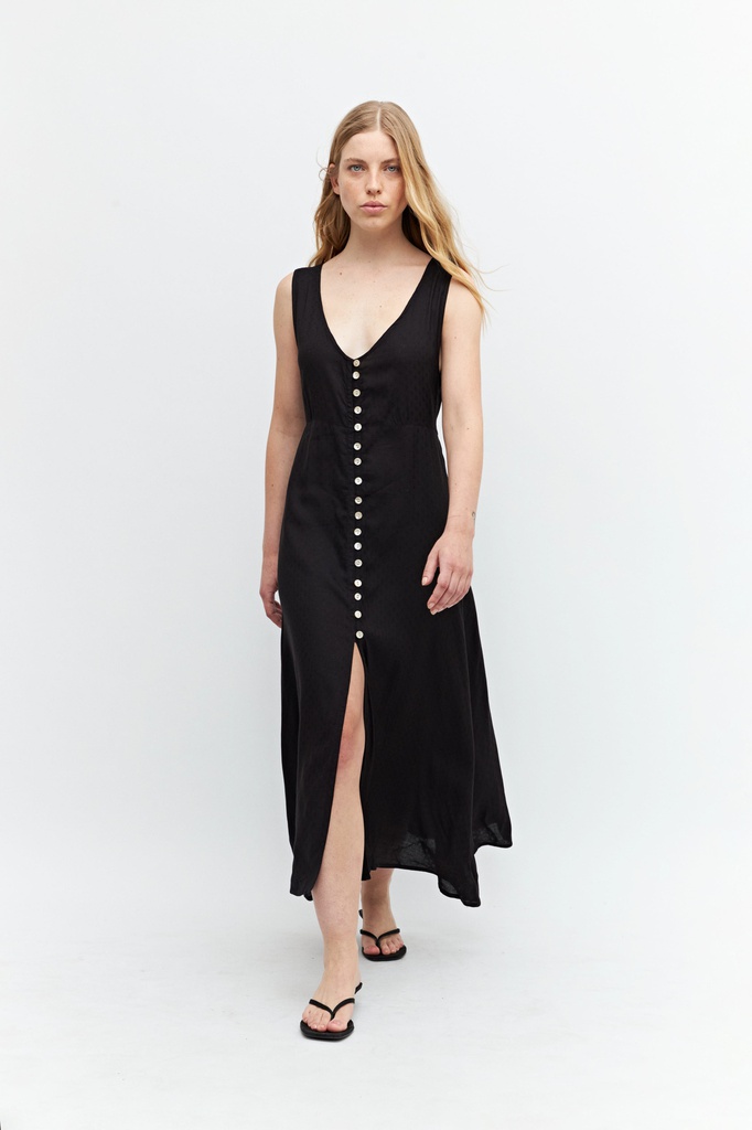 L158GDX8 MAXI VESTIDO CON BOTONES