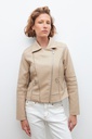 L160GOJ4 CHAQUETA BIKER ECO CUERO CON CORTES EN TUL