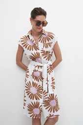 L157GDM3 VESTIDO CAMISERO ESTAMPA MARGARITA