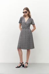 L156GDS1 VESTIDO CRUZADO ESTAMPADO